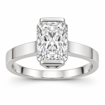 [metal:white-gold] Eline Split-Bezel Setting — front — Original setting design illustration [catalog-v4]