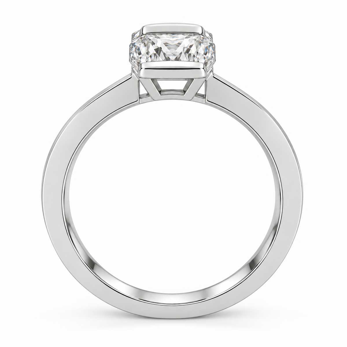 [metal:white-gold] Eline Split-Bezel Setting — top — Original setting design illustration [catalog-v4]