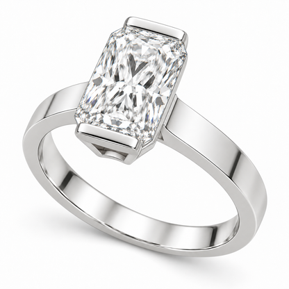 [metal:white-gold] Eline Split-Bezel Setting — three-quarter — Original setting design illustration [catalog-v4]