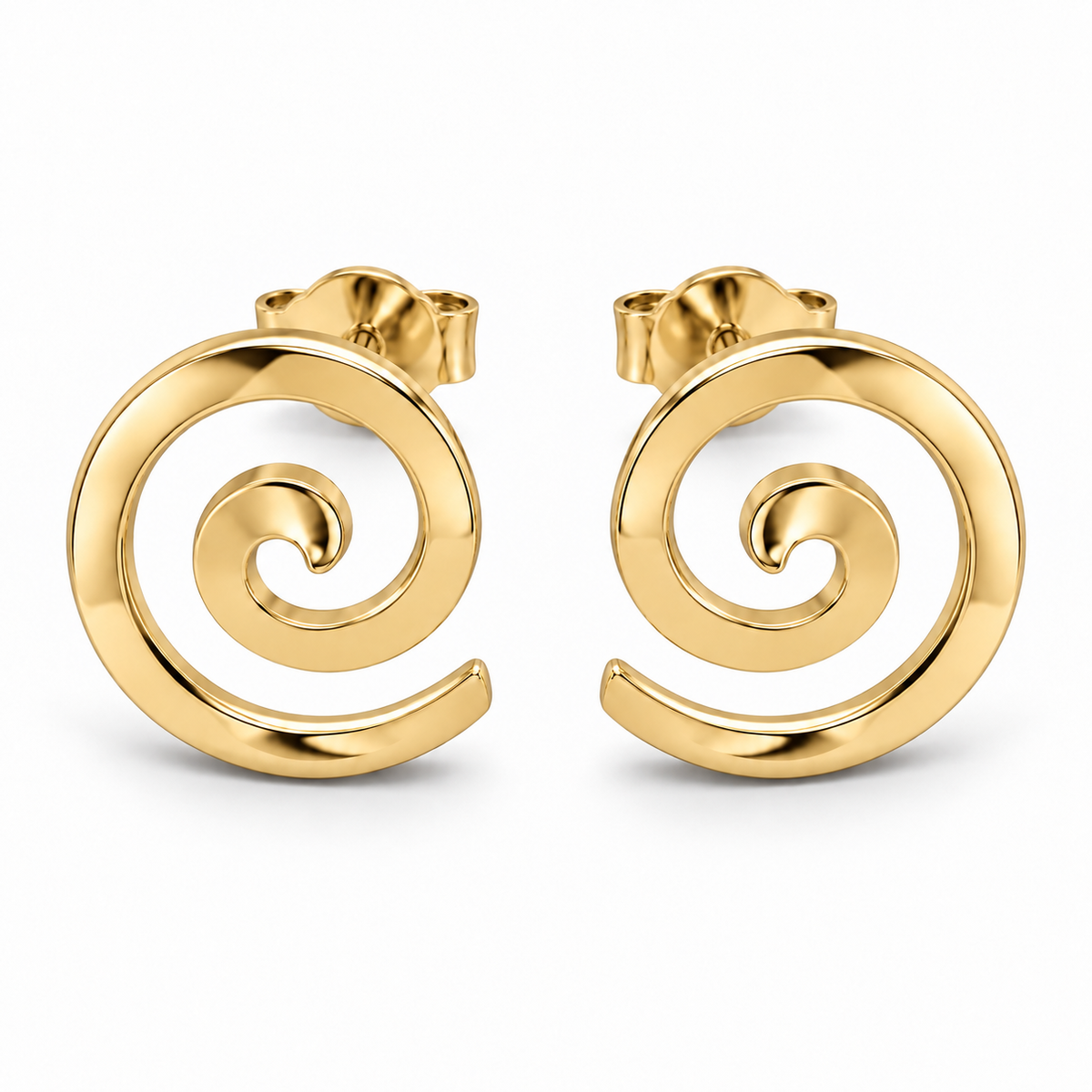 [metal:yellow-gold] Elodie Spiral Studs — front — Elodie Spiral Studs front design illustration [catalog-v4]