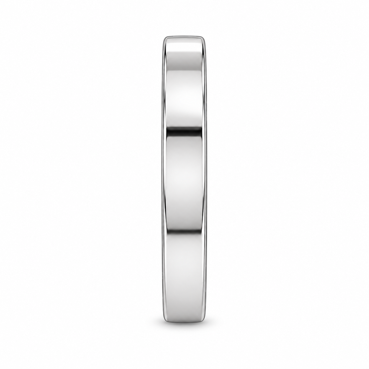 [metal:white-gold] Emmeline Flat Band — side-profile — Flat-profile band, edge profile studio view [catalog-v4]
