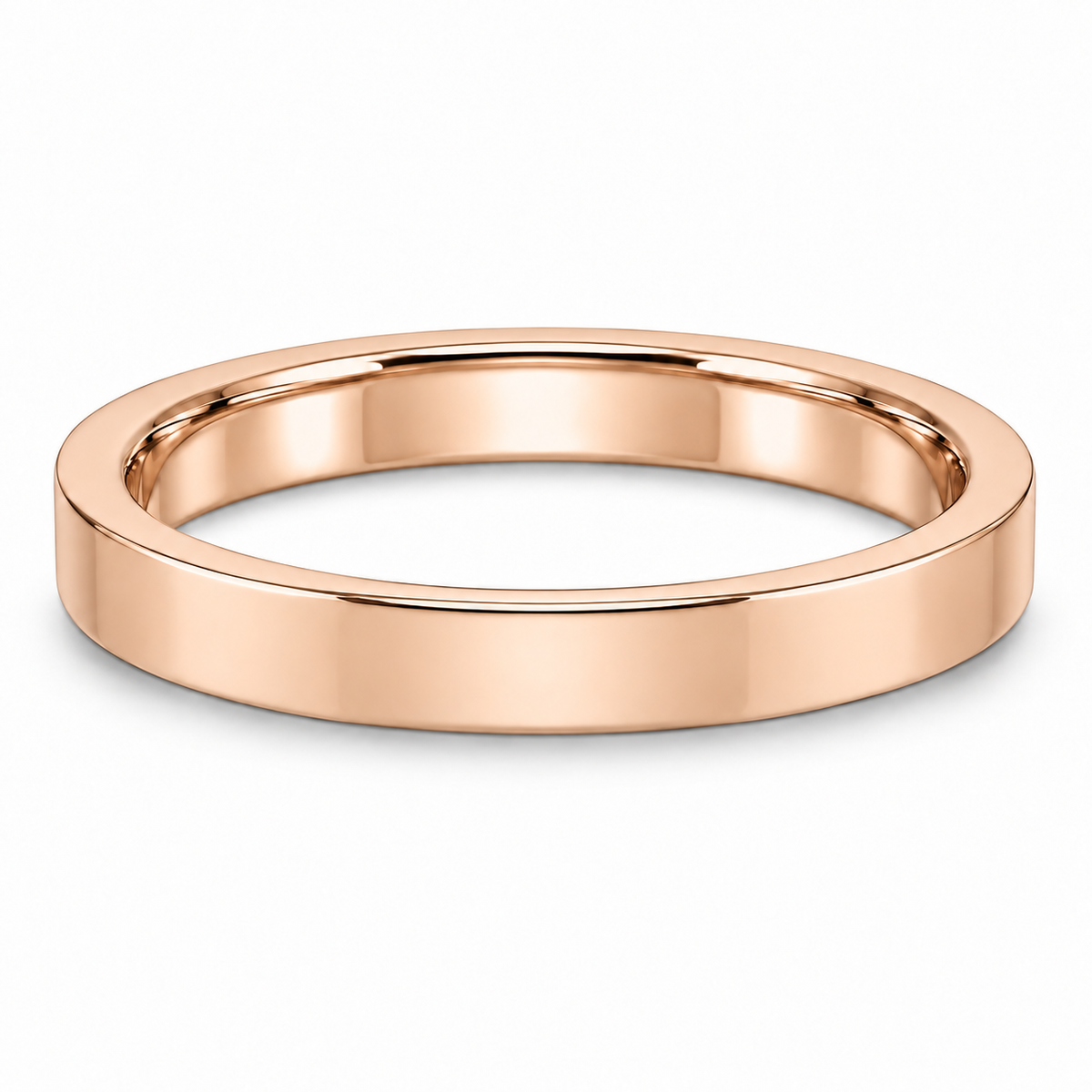 [metal:rose-gold] Emmeline Flat Band — front — Rose gold colour preview [catalog-v4]