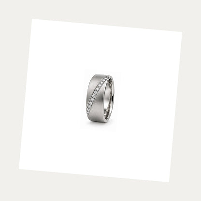 [metal:white-gold] Emrys Offset Diamond Band — white gold alternate — illustrative catalogue render