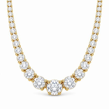 [metal:yellow-gold] Eternelle Tennis Necklace — front — Yellow gold colour preview [catalog-v4]