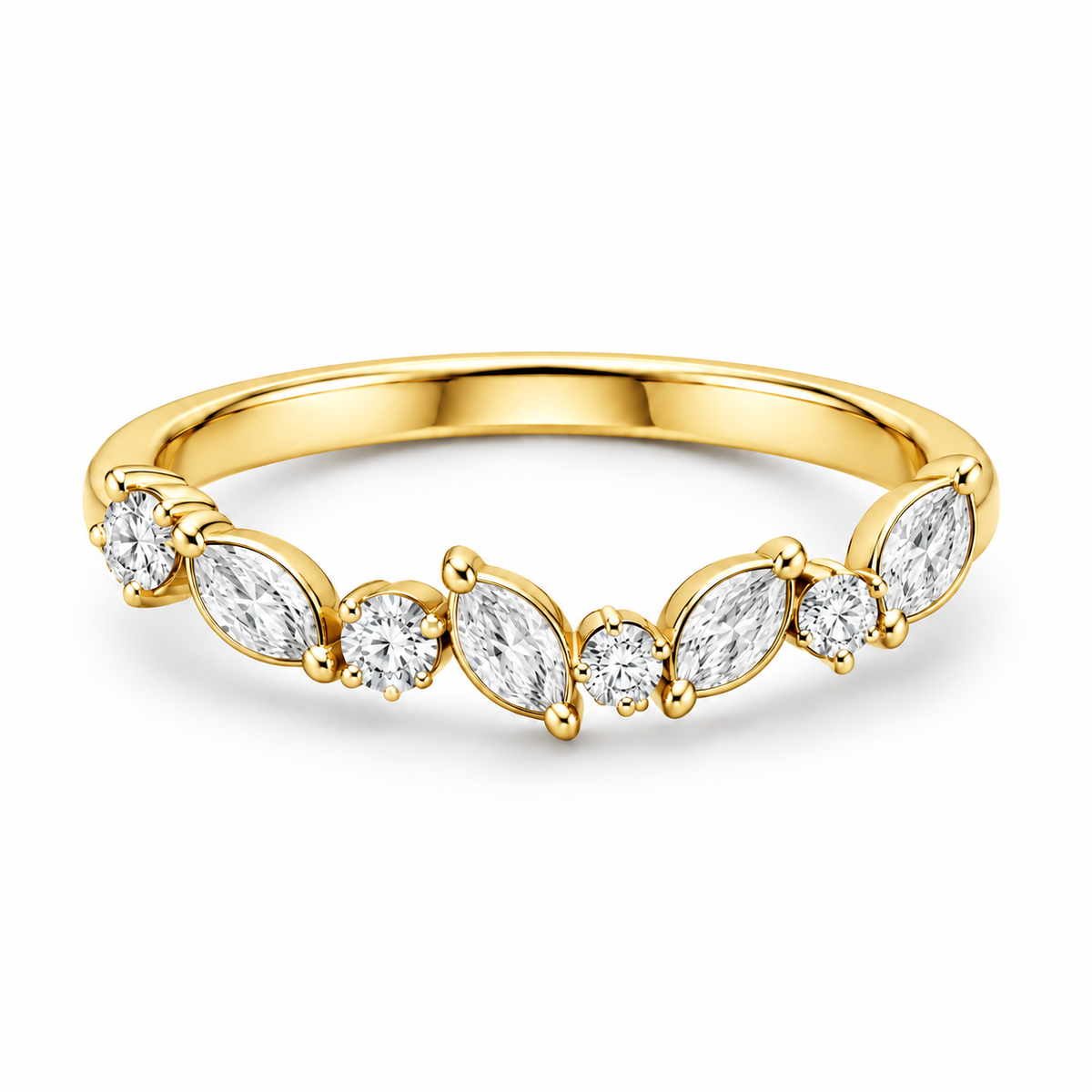 [metal:yellow-gold] Evelina Marquise Diamond Ring — front — Yellow gold colour preview [catalog-v4]