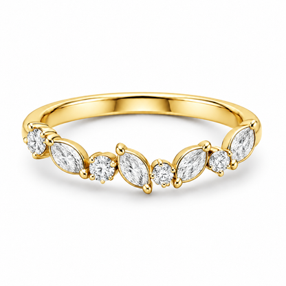 [metal:yellow-gold] Evelina Marquise Diamond Ring — front — Yellow gold colour preview [catalog-v4]