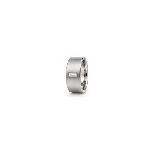 [metal:white-gold] Fabian Baguette Diamond Band — white gold hero — illustrative catalogue render