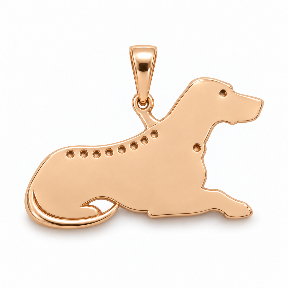 Fidèle Setter Pendant — plain reverse — [metal:all] — Model styling:19-inch (48.3 cm) chain; pendant sold separately