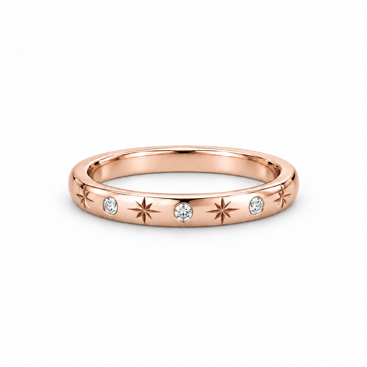 [metal:rose-gold] Freya Celestial Ring — front — Rose gold colour preview [catalog-v4]