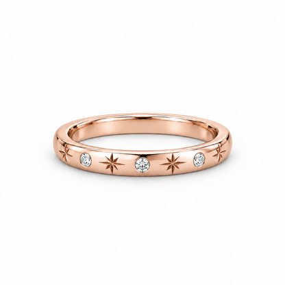 [metal:rose-gold] Freya Celestial Ring — front — Rose gold colour preview [catalog-v4]
