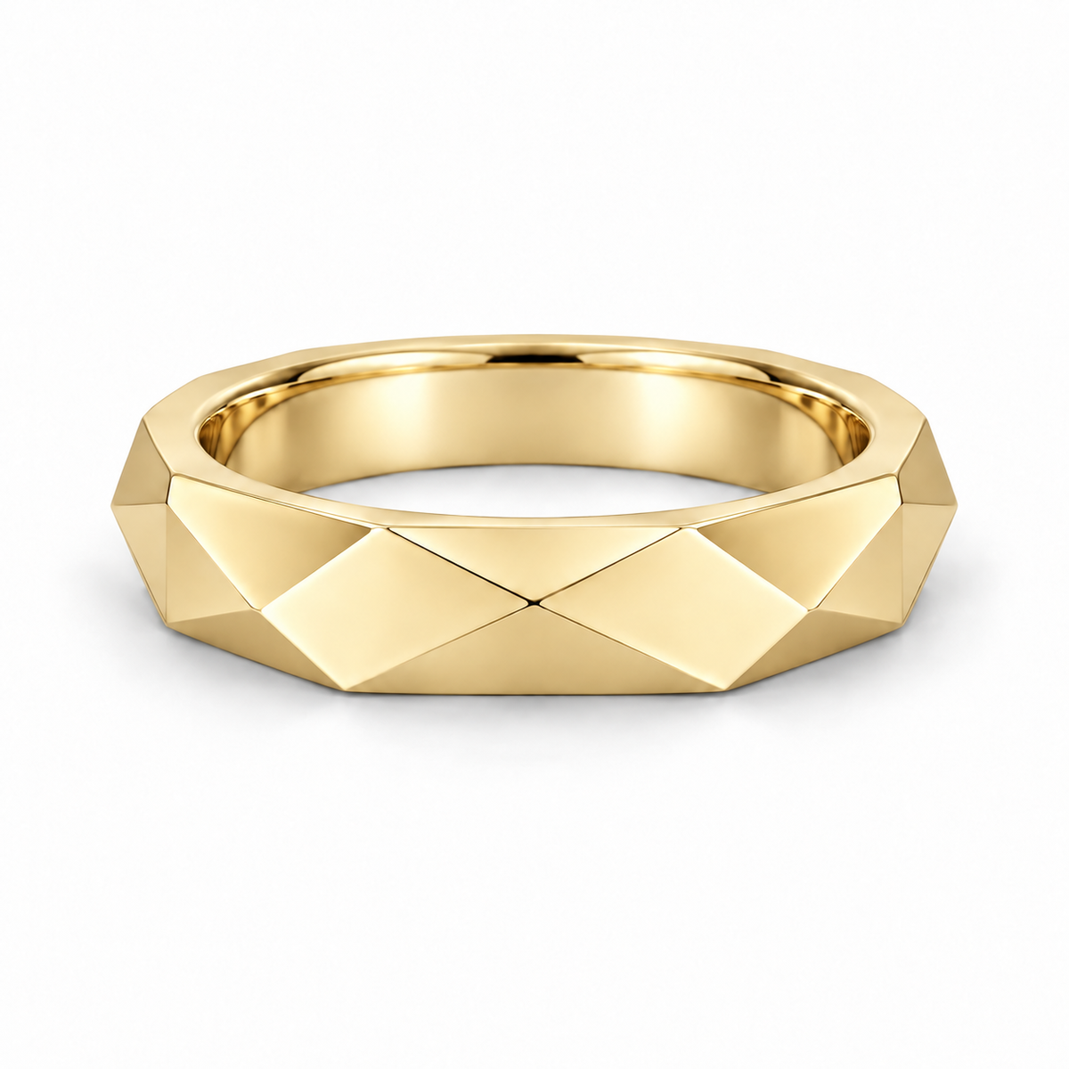 [metal:yellow-gold] Galatea Geometric Ring — front — Yellow gold colour preview [catalog-v4]