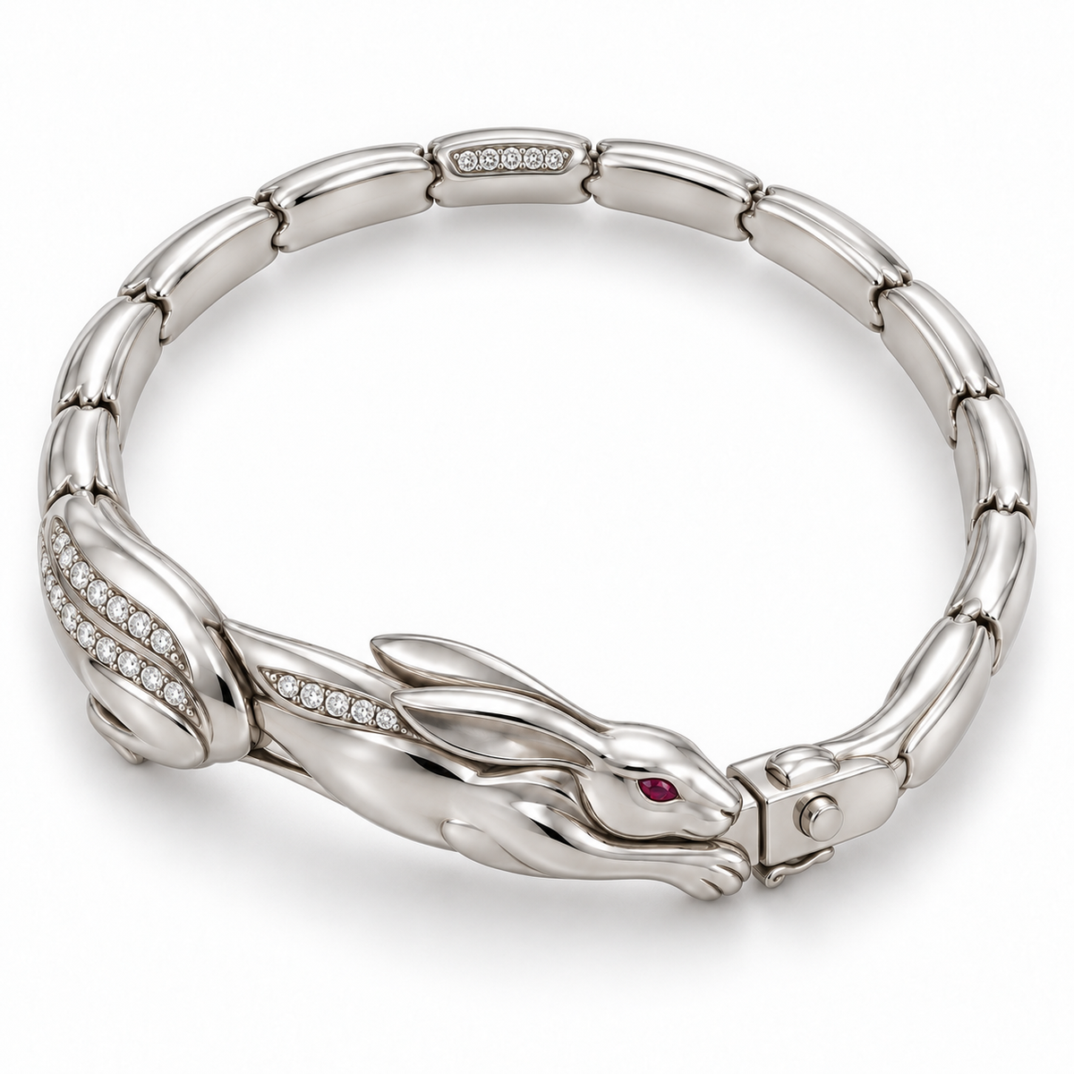 Garenn Rabbit Bracelet — top view — [metal:all]