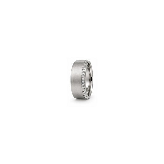 [metal:white-gold] Gareth Pavé Edge Band — white gold hero — illustrative catalogue render