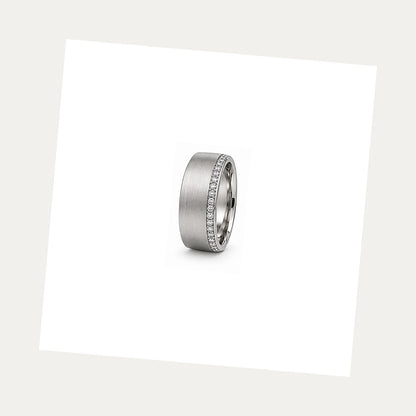 [metal:white-gold] Gareth Pavé Edge Band — white gold alternate — illustrative catalogue render
