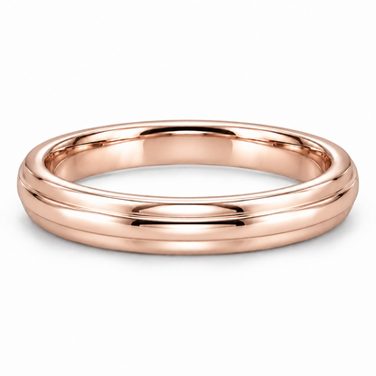 [metal:rose-gold] Genevieve Cathedral Band — front — Rose gold colour preview [catalog-v4]