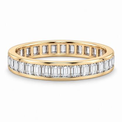 [metal:yellow-gold] Giselle Baguette Eternity Ring — front — Yellow gold colour preview [catalog-v4]