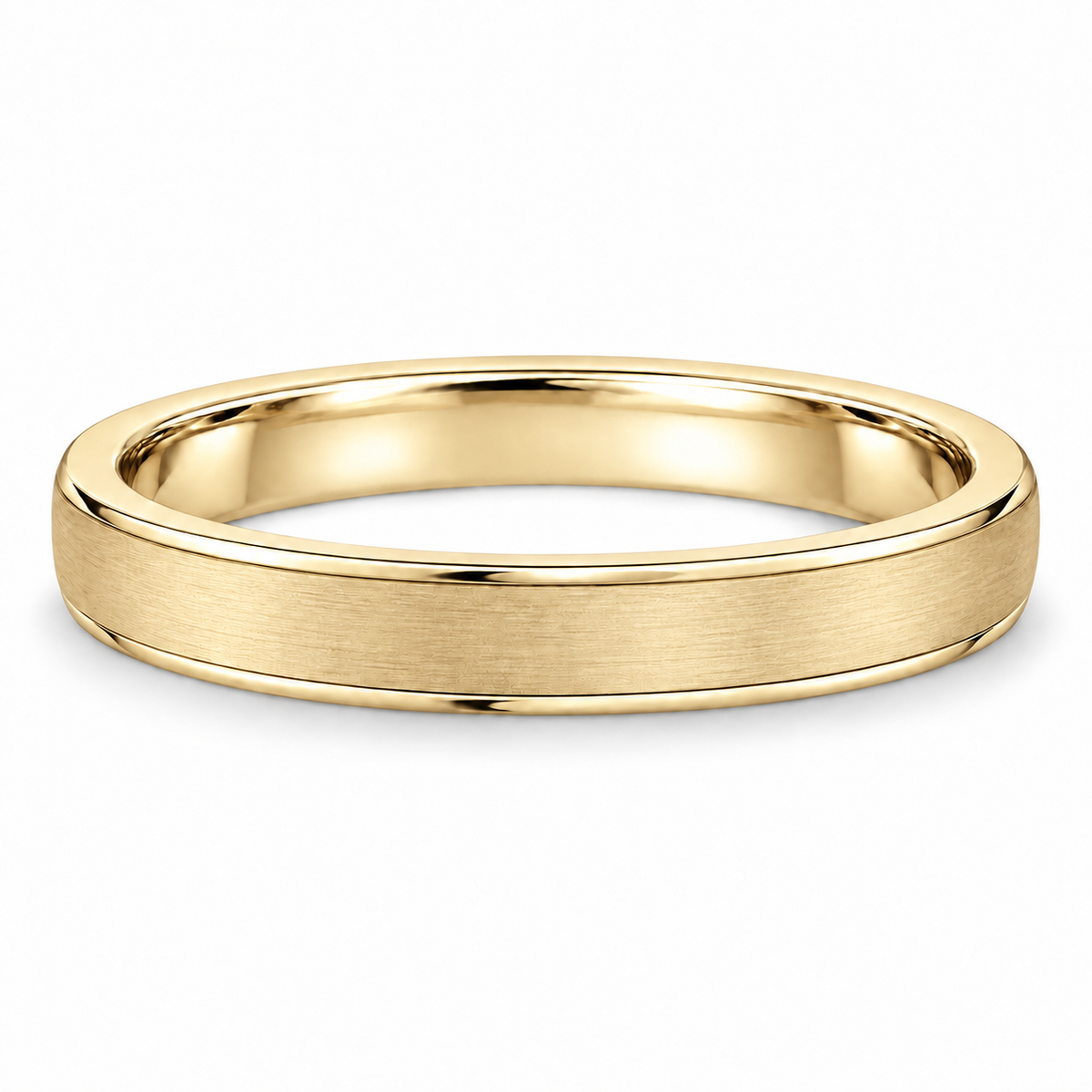 [metal:yellow-gold] Helene Brushed Band — front — Yellow gold colour preview [catalog-v4]