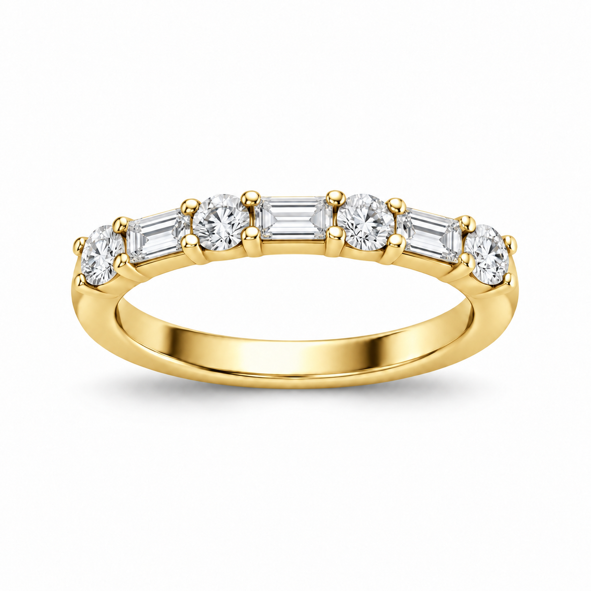 [metal:yellow-gold] Henriette Baguette Ring — front — Yellow gold colour preview [catalog-v4]