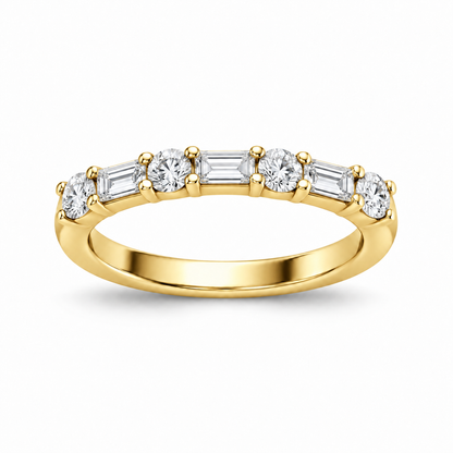 [metal:yellow-gold] Henriette Baguette Ring — front — Yellow gold colour preview [catalog-v4]