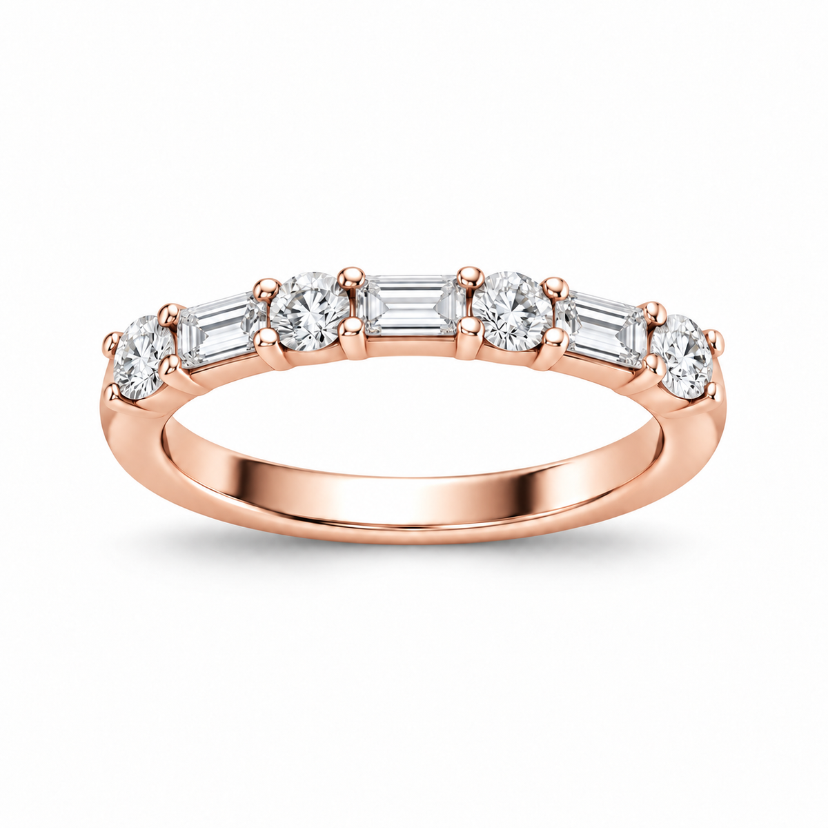 [metal:rose-gold] Henriette Baguette Ring — front — Rose gold colour preview [catalog-v4]