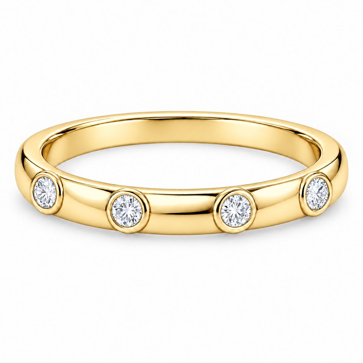 [metal:yellow-gold] Iliana Bezel Diamond Ring — front — Yellow gold colour preview [catalog-v4]
