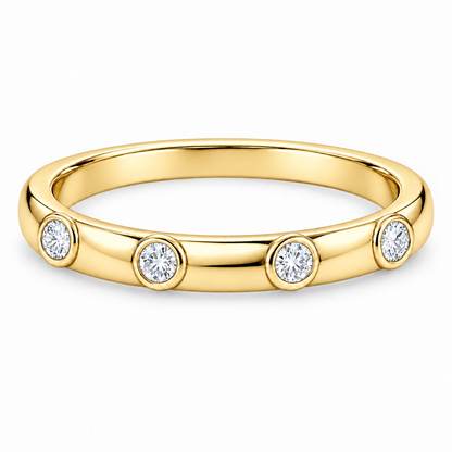 [metal:yellow-gold] Iliana Bezel Diamond Ring — front — Yellow gold colour preview [catalog-v4]