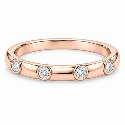 [metal:rose-gold] Iliana Bezel Diamond Ring — front — Rose gold colour preview [catalog-v4]