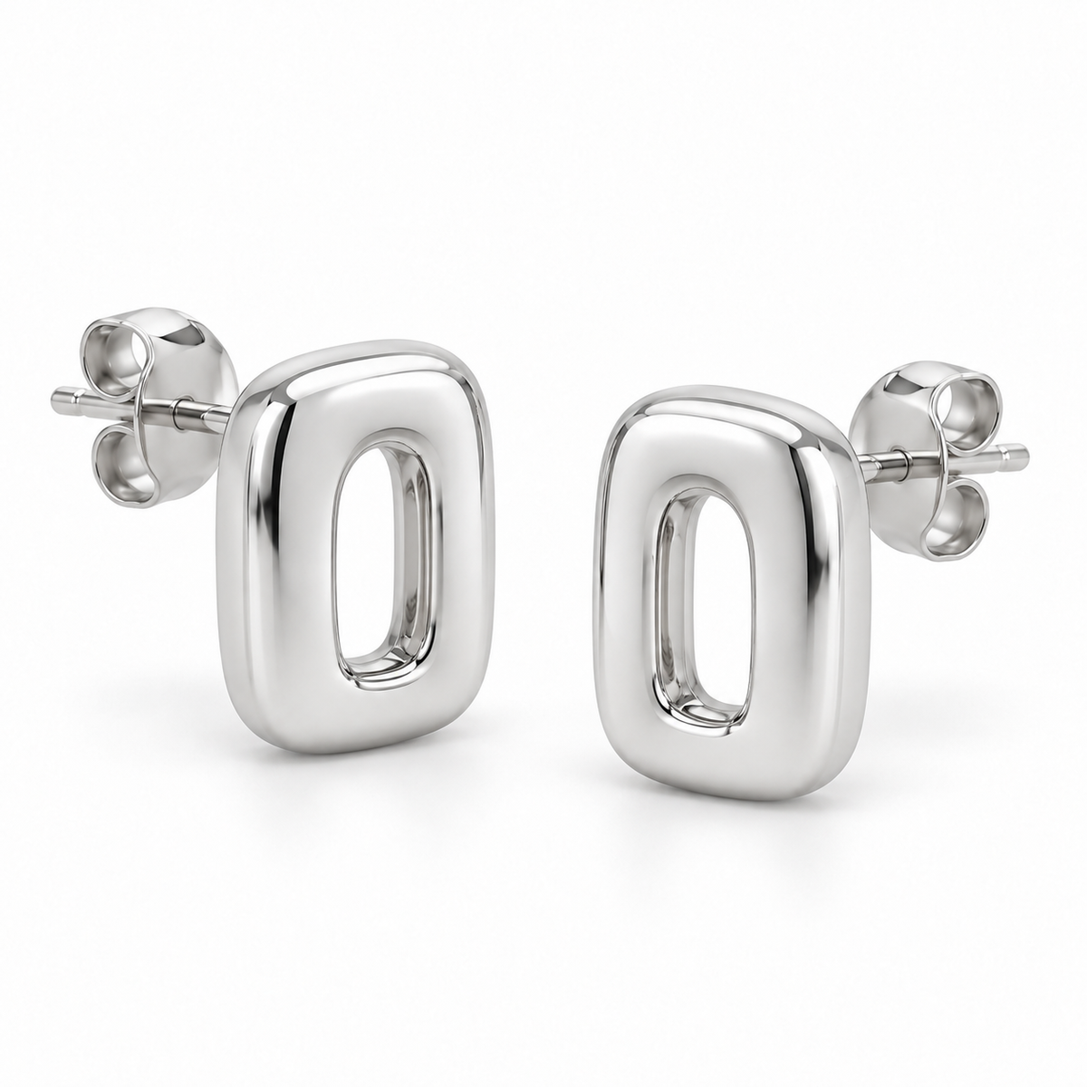 [metal:white-gold] Ilorine Arc-Window Studs — three-quarter — Same design shown three quarter [catalog-v4]
