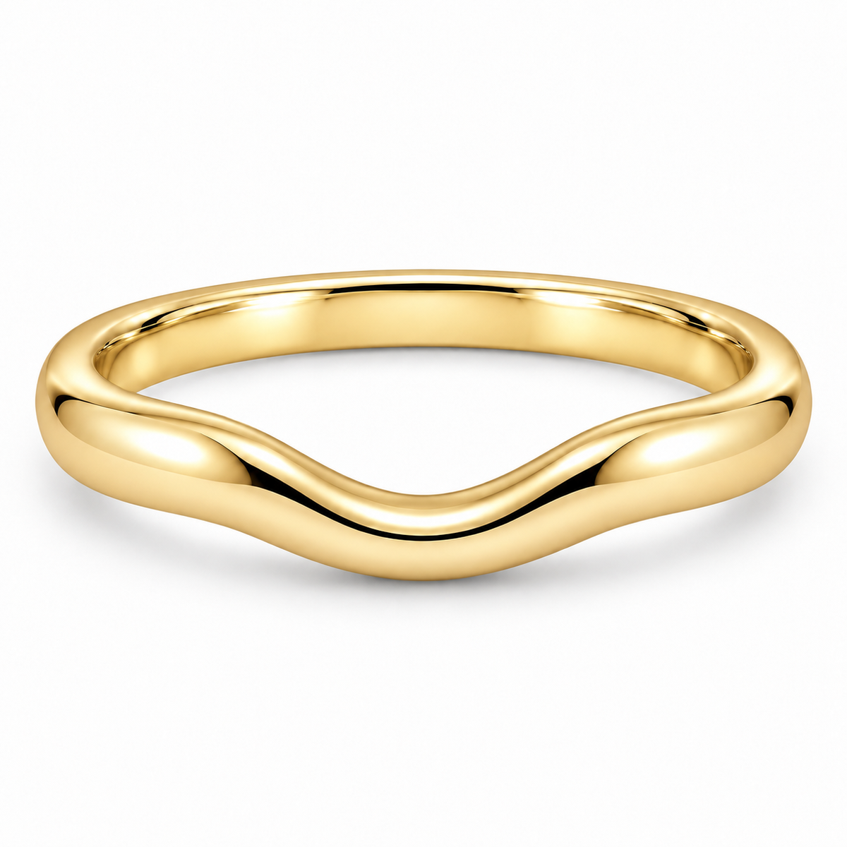 [metal:yellow-gold] Isabeau Contour Band — front — Yellow gold colour preview [catalog-v4]