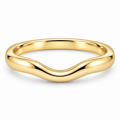 [metal:yellow-gold] Isabeau Contour Band — front — Yellow gold colour preview [catalog-v4]