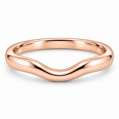 [metal:rose-gold] Isabeau Contour Band — front — Rose gold colour preview [catalog-v4]