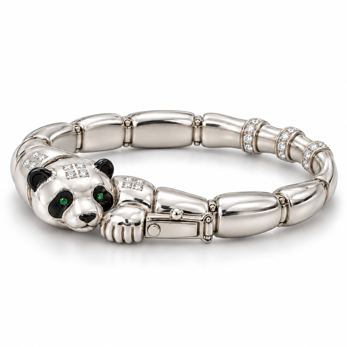Ivoire Panda Bracelet — side profile — [metal:all]