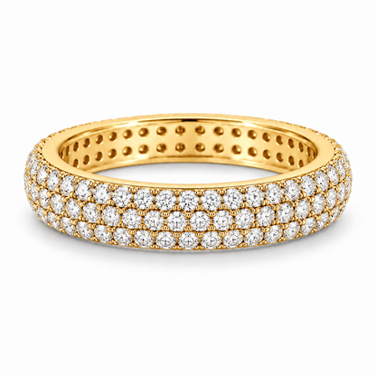 [metal:yellow-gold] Josephine Pavé Eternity Ring — front — Yellow gold colour preview [catalog-v4]