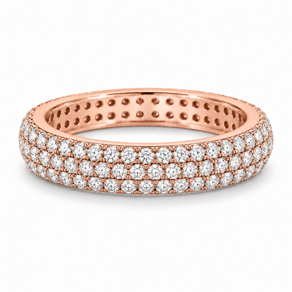 [metal:rose-gold] Josephine Pavé Eternity Ring — front — Rose gold colour preview [catalog-v4]