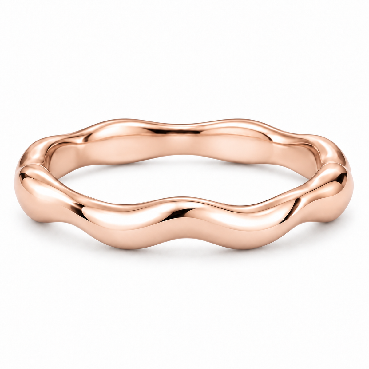[metal:rose-gold] Juliette Sculpted Band — front — Rose gold colour preview [catalog-v4]