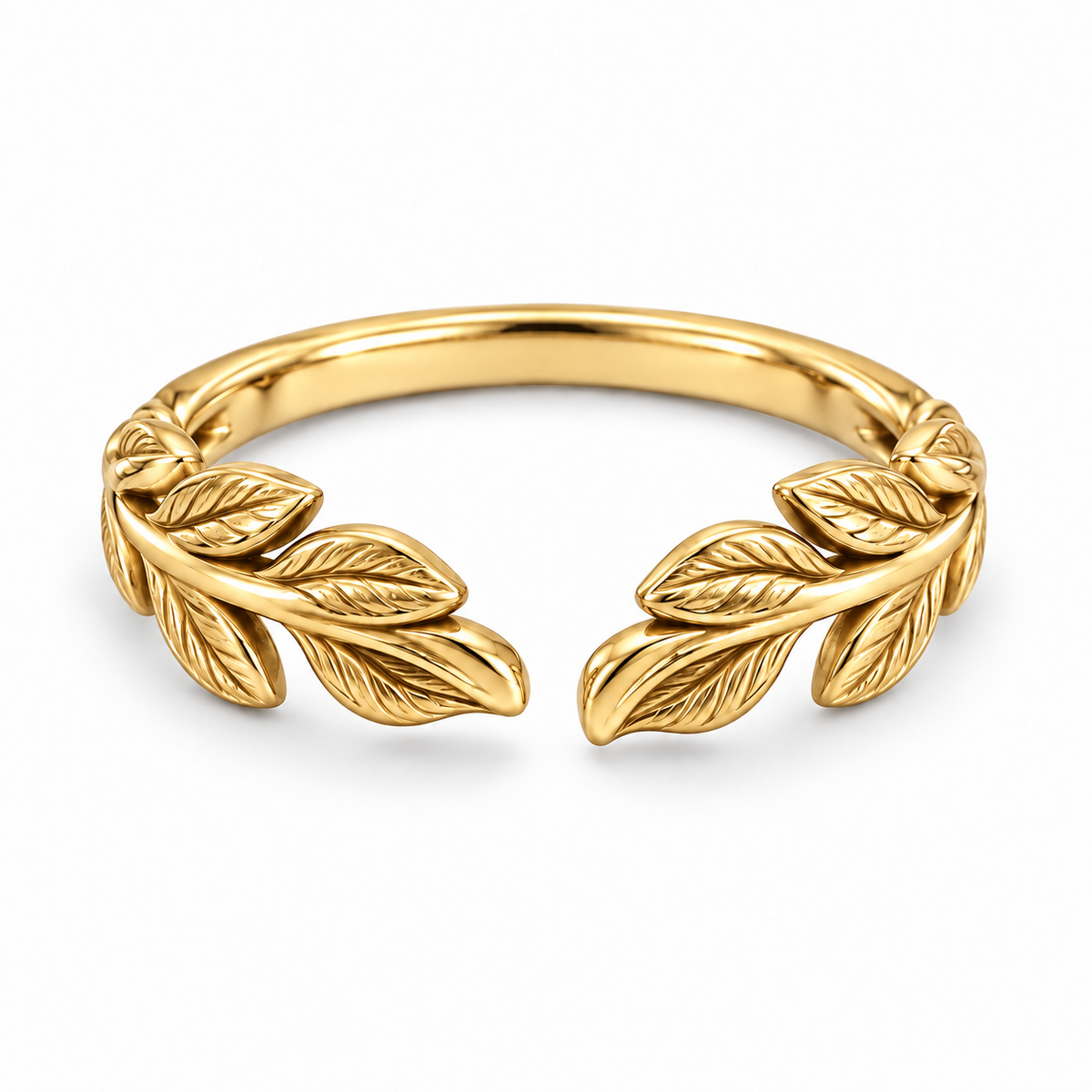 [metal:yellow-gold] Juniper Laurel Ring — front — Yellow gold colour preview [catalog-v4]