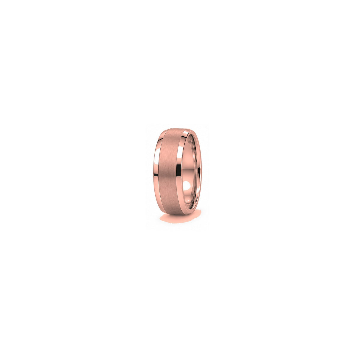 [metal:rose-gold] Leander Two-Tone Band — rose gold hero — illustrative catalogue render