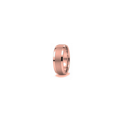 [metal:rose-gold] Leander Two-Tone Band — rose gold hero — illustrative catalogue render