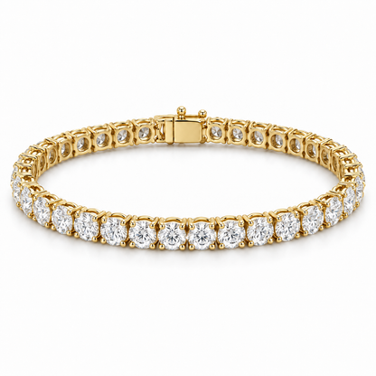 [metal:yellow-gold] Liora Diamond Tennis Bracelet — front — illustrative design render [catalog-v2]
