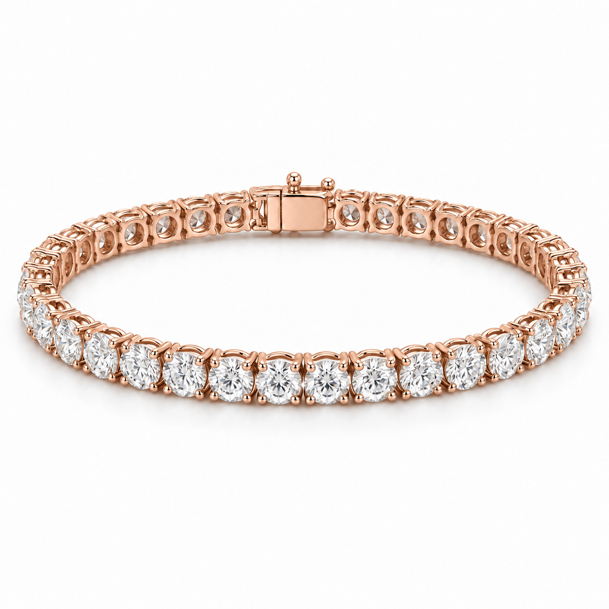 [metal:rose-gold] Liora Diamond Tennis Bracelet — front — illustrative design render [catalog-v2]
