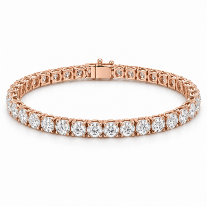 [metal:rose-gold] Liora Diamond Tennis Bracelet — front — illustrative design render [catalog-v2]