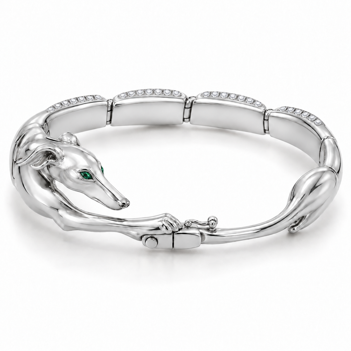 Lisse Hound Bracelet — hero — [metal:white-gold]