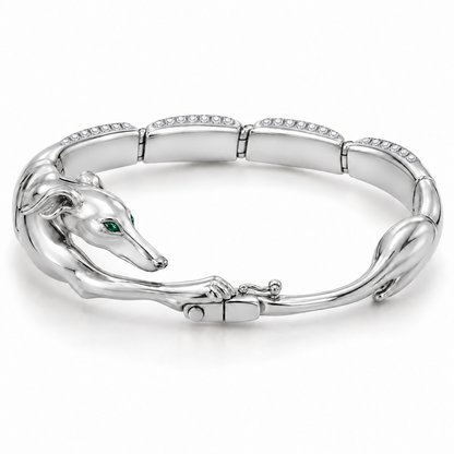 Lisse Hound Bracelet — hero — [metal:white-gold]
