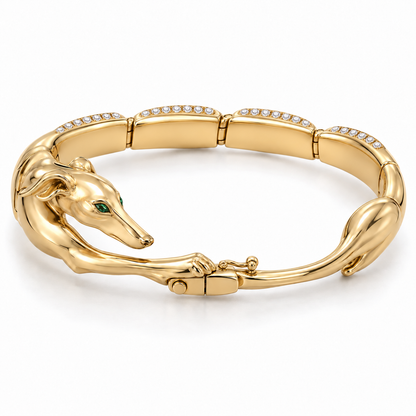 Lisse Hound Bracelet — hero — [metal:yellow-gold]