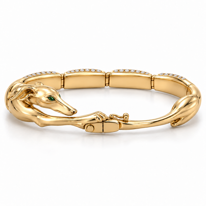 Lisse Hound Bracelet — side profile — [metal:all]