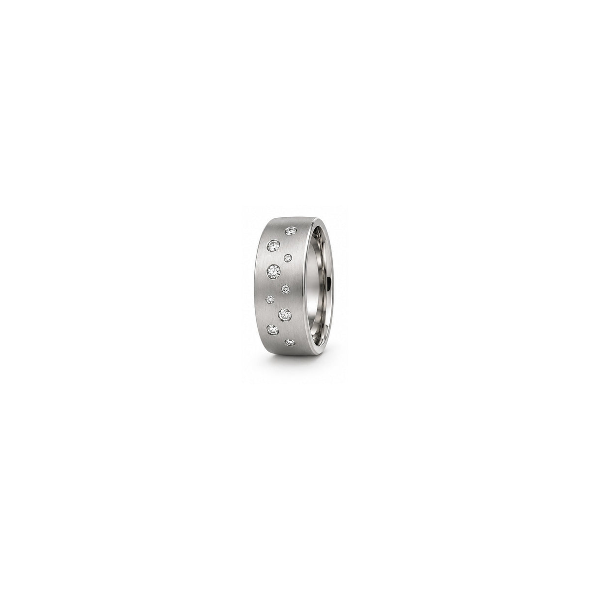 [metal:white-gold] Lucien Constellation Band — white gold hero — illustrative catalogue render