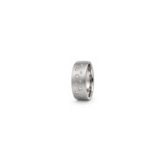 [metal:white-gold] Lucien Constellation Band — white gold hero — illustrative catalogue render
