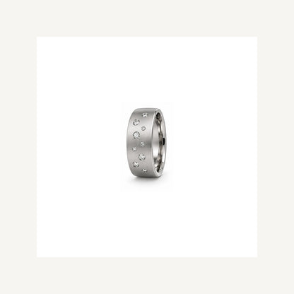 [metal:white-gold] Lucien Constellation Band — white gold detail — illustrative catalogue render
