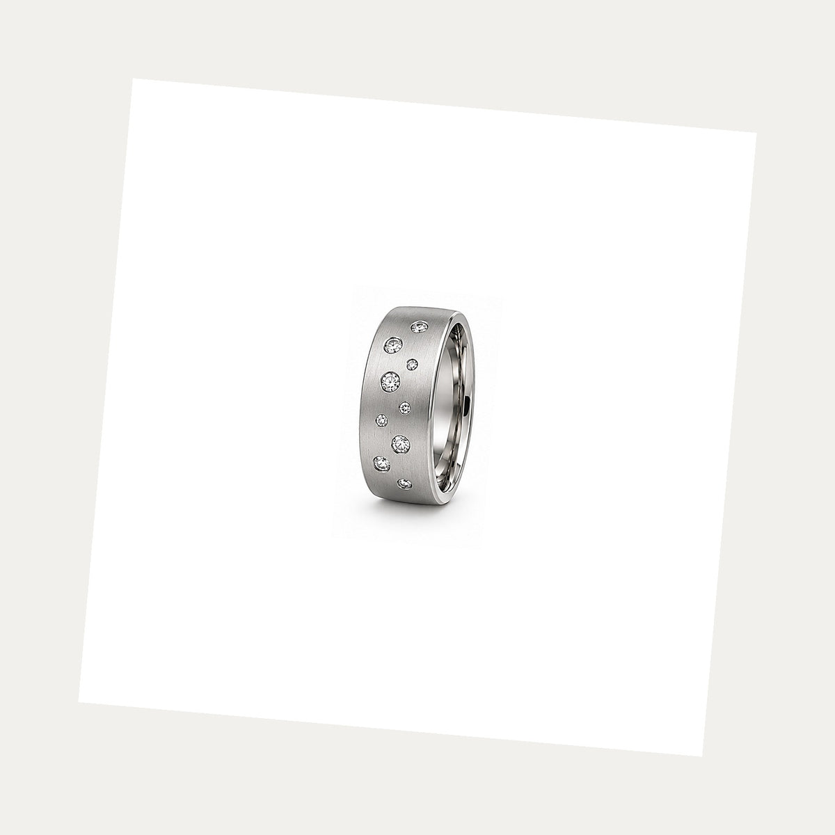 [metal:white-gold] Lucien Constellation Band — white gold alternate — illustrative catalogue render