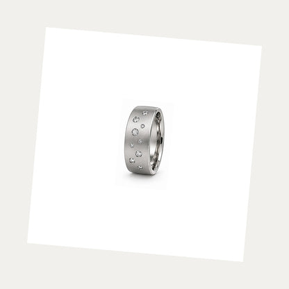 [metal:white-gold] Lucien Constellation Band — white gold alternate — illustrative catalogue render